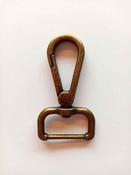 Metal snap hook, nickel or vintage brass (25mm, 39mm) - Vintage Brass / 25mm