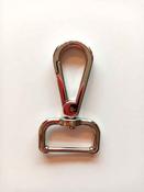 Metal snap hook, nickel or vintage brass (25mm, 39mm) - Nickel / 25mm