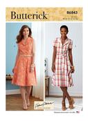 B6843 Misses' Shirtdresses &amp; Sash - B5 (8-10-12-14-16) image
