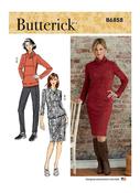 B6858 Misses' Knit Dress, Tops, Skirt and Pants - Y (XS-S-M) image