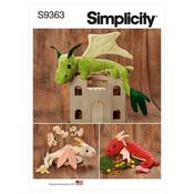 Simplicity Sewing Pattern S9363 Plush Dragons image