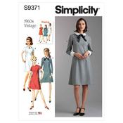 Simplicity Sewing Pattern S9371 Misses' and Women's Dress with Collar, Cuff and Sleeve Variations - F5 (18W-20W-22W-24W-26W) image