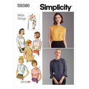 Simplicity Sewing Pattern S9386 Misses' Set of Blouses - U5 (16-18-20-22-24) image