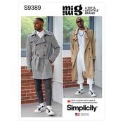 Simplicity Sewing Pattern S9389 Men's Trench Coat in Two Lengths - BB (44-46-48-50-52) image