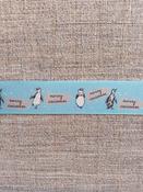 Merry Christmas Penguin Ribbon, light blue, 25mm image