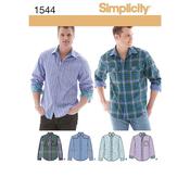 S1544 Men's Shirt with Fabric Variations - AA (34-36-38-40-42) image