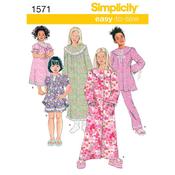 S1571 Child's and Girl's Loungewear Separates - K5 (7-8-10-12-14)