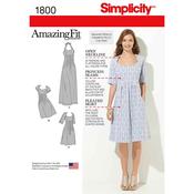 S1800 Women's &amp; Plus Size Amazing Fit Dresses - AA (10-12-14-16-18) image