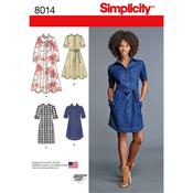 S8014 Women's Shirt Dress - H5 (6-8-10-12-14) image