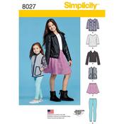 S8027 Child's and Girls' Sportswear Pattern - K5 (7-8-10-12-14) image