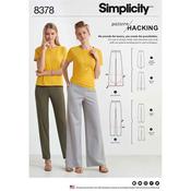 S8378A Women’s Knit Trousers with Two Leg Widths and Options for Design Hacking image