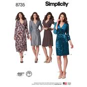 S8735 Pattern Women’s / Petite Women’s Wrap Dress - U5 (16-18-20-22-24) image