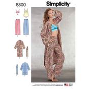 S8800A Pattern 8800 Misses' Robe, Pants, Top and Bralette image