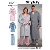 S8804 Pattern 8804 Women's and Men's Robe and Pants - AA (S-M-L) image