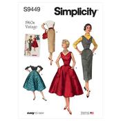 Simplicity Sewing Pattern S9449 Misses' Dress, Jumper and Skirts - H5 (6-8-10-12-14) image