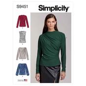 Simplicity Sewing Pattern S9451 Misses' Knit Tops - R5 (14-16-18-20-22) image