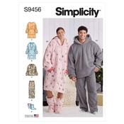 Simplicity Sewing Pattern S9456 Unisex Oversized Hoodies, Pants and Booties image