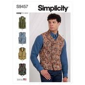 Simplicity Sewing Pattern S9457 Men's Vests - AA (34-36-38-40-42) image