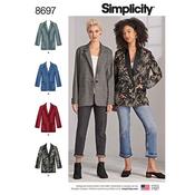 S8697 Pattern 8697 Women’s / Plus Size Oversized Blazer - BB (20W-28W) image