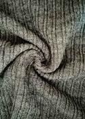 Cosy ribbed knit, poly/wool blend - Grey