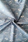 100% cotton printed denim, "Dino" image
