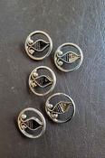 23mm vintage enamel fishbowl buttons - Black / Single buttons image