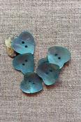 Heart-shaped shell buttons (23mm) - Blue image