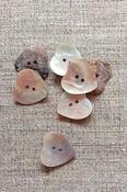 Heart-shaped shell buttons (23mm) - White image