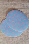 Denim iron-on patches (6.8 x 8.5cm) - Pink Flowers image