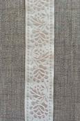 White jacquard ribbon trim (40mm) image