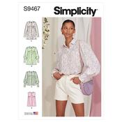 Simplicity Sewing Pattern S9467 Misses' Tops - R5 (14-16-18-20-22) image