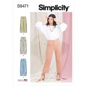 Simplicity Sewing Pattern S9471 Misses' Pants - H5 (6-8-10-12-14) image