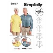 Simplicity Sewing Pattern S9487 Unisex Adaptive Shirt image
