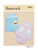 B6905 Baby Overalls, Dress and Panties