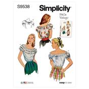 S9538 Misses' Blouses - D5 (4-6-8-10-12) image