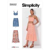 S9552 Misses' Top and Skirts - H5 (6-8-10-12-14) image