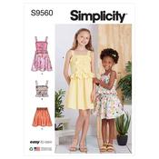 S9560 Children's and Girls' Dress, Top and Skirt - K5 (7-8-10-12-14) image