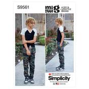 S9561 Boys' Knit Top and Woven Pants and Shorts image