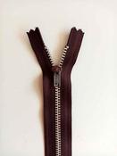 YKK metal trouser zips (aluminium teeth) - Brown (size 3 teeth) / 8" (20cm) image