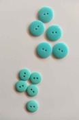 Smooth, shiny 2-hole buttons (20mm &amp; 15mm) - Aqua / 15mm image