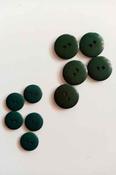 Smooth, shiny 2-hole buttons (20mm &amp; 15mm) - Bottle Green / 15mm