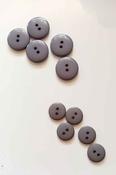 Smooth, shiny 2-hole buttons (20mm &amp; 15mm) - Grey / 20mm image