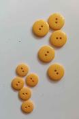 Smooth, shiny 2-hole buttons (20mm &amp; 15mm) - Mustard / 20mm image