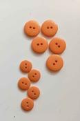Smooth, shiny 2-hole buttons (20mm &amp; 15mm) - Pumpkin / 15mm image