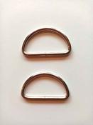 D-rings, nickel/brass, 25mm/38mm (set of 2) - Nickel / 38mm