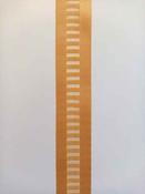 Gold ladder striped satin Christmas ribbon (25mm) image