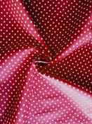Rose &amp; Hubble 100% cotton polka dot poplin - Wine image