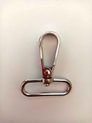 Metal snap hook, nickel or vintage brass (25mm, 39mm) - Nickel / 39mm