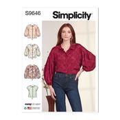 S9646 Misses' Button Down Top - K5 (8-10-12-14-16) image