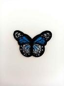 Iron-on butterfly patch (two sizes) - Blue / Small image